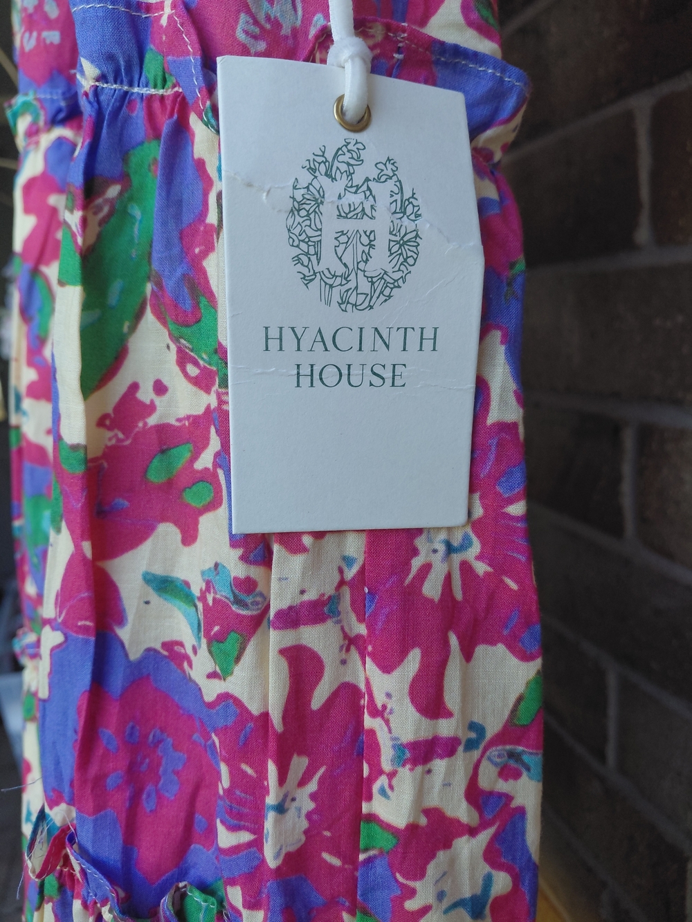 Floral Puff-Sleeve Tiered Dress in Purple & Pink #B32 - Picture 7 of 9